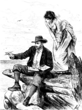 The girl looking over his shoulder, watching curiously...the growth of a picture, 1890. Creator: R. Taylor.