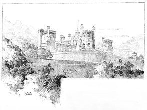 Belvoir Castle, view from the Stables, 1890. Creator: Unknown.