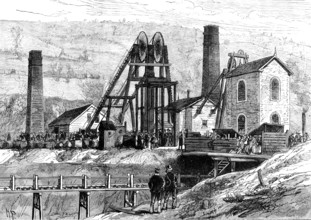 The Llanerch Colliery Disaster, Monmouthshire: the pit's mouth, 1890. Creator: Unknown.