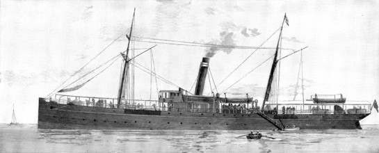 The British India steam-ship Katoria, which conveyed Mr. Stanley from Zanzibar to Suez, 1890. Creator: Unknown.