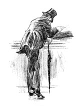 Sketches at the General Register Office, Somerset House: An Amateur Casual, 1890. Creator: Unknown.