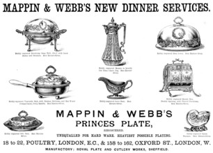 Advertisement for Mappin & Webb’s New Dinner Services, 1890. Creator: Unknown.