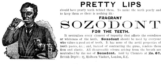 Advertisement for Sozodont for the Teeth, 1890. Creator: Unknown.