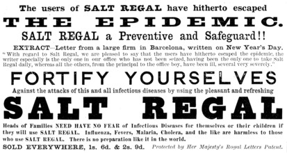 Advertisement for Salt Regal, 1890. Creator: Unknown.