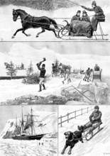 Winter Scenes in Newfoundland, 1890. Creator: R. Taylor.