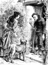 She asked Peter, who only shook his head and pointed within, 1890. Creator: R. Taylor.