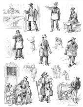 Extinct types of old London life, 1890. Creator: Unknown.