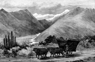 Meeting of the Three Rivers, Baths of Canquenes, Chile, 1890. Creator: Unknown.