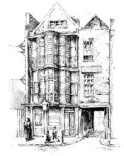 An old house in the City: the Sir Paul Pindar, Bishopsgate, 1890. Creator: Unknown.