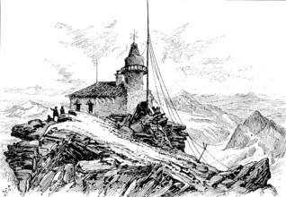 The highest observatory in Europe, on the summit of the Sonnblick, 1890. Creator: Unknown.