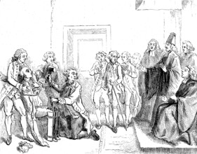 Centenary of John Howard, Prison Reformer: the torture of the Boot as applied...in 1777, (1890). Creator: Unknown.