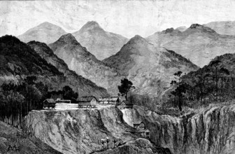 The Lushai Expedition: the village of Larkia, 1890. Creator: Unknown.