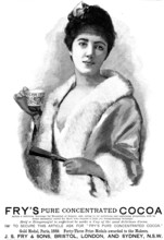 Advertisement for Fry's Pure Concentrated Cocoa, 1890. Creator: Unknown.