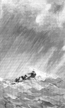 Sketches in Formosa: crossing the lagoon in a gale, 1890. Creator: Unknown.