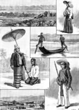 Sketches with the Anglo-Siam Boundary Commission, 1890. Creator: R. Taylor.