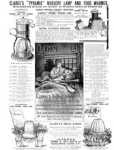 Advertisement for Clarke's "Pyramid" & "Fairy" Light Co. Ltd., 1890.  Creator: Unknown.
