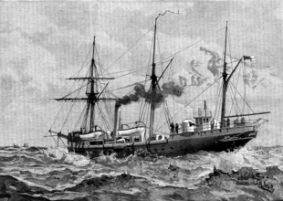 H.M.S. Thrush, new gun-vessel, to be commanded by Prince George of Wales, Lieutenant R.N., 1890. Creator: Unknown.