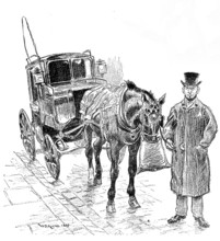 Sketches of London Cabs and Cabmen: a Growler, 1890. Creator: Unknown.