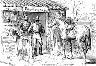 Advertisement for Elliman’s Universal Embrocation, 1890. Creator: William Stanfield Sturgess.