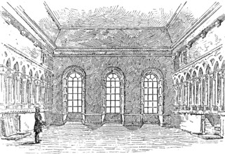 Proposed restoration of the Chapter House, Durham Cathedral..., the Chapter House as it is, 1890. Creator: Unknown.