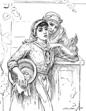 Royal Society of Painters in Water Colours: "A Plea for an Absent One" - J. Parker, 1890.  Creator: Unknown.