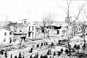 The Cyclone at Louisville, Kentucky, United States: Twelfth Street and Jefferson Street, 1890. Creator: Unknown.