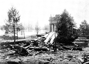 The Cyclone at Louisville, Kentucky, United States: the Waterworks, 1890. Creator: Unknown.