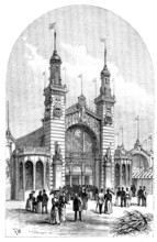 Façade of the Edinburgh International Exhibition, 1890. Creator: Unknown.