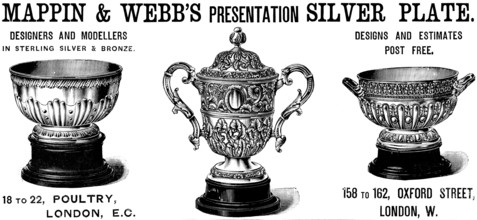Advertisement for Mappin & Webb’s Presentation Silver Plate, 1890. Creator: Unknown.
