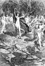 Sketches from the...Exhibitions: "The Witches’ Dance", G. P. Jacomb Hood, Royal Academy, 1890.  Creator: Unknown.