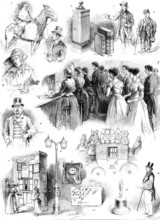 The Penny Postage Jubilee Celebration at Guildhall: exhibition of Post-Office relics..., 1890. Creator: P Naumann.