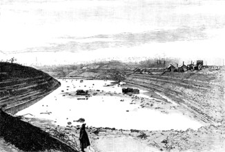 Progress of the Manchester Ship Canal works: finished cutting at Weaste, 1890. Creator: Unknown.