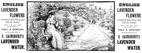 Advertisement for S. Sainsbury’s Lavender Water, 1890. Creator: Unknown.