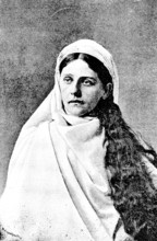 The Ober-Ammergau Passion Play: Mary the mother of Jesus (Rosa Lang), 1890. Creator: Unknown.