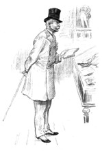 Sketches at the Royal Military Exhibition: a retired officer, 1890. Creator: Unknown.