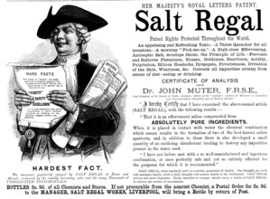 Advertisement for Salt Regal, 1890. Creator: Unknown.