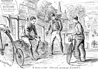 Advertisement for Elliman’s Universal Embrocation, 1890. Creator: William Stanfield Sturgess.