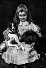 Bosom Friends - by C. T. Garland, in the Royal Academy Exhibition, 1890.  Creator: P Naumann.