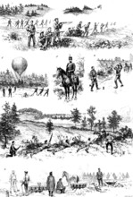 Manoeuvres of the First Army Corps in and around Wolmer Forest, Hampshire, 1890. Creator: Carl Hentschel.