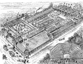 Bird’s-eye view of the Leeds International Exhibition, 1890. Creator: Unknown.