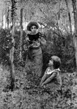 Gathering Ivy for Ball Dresses, drawn by H. Caffieri, 1890. Creator: Lascelles.