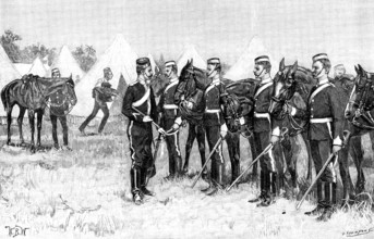 Colonial Volunteers: the Natal Carabineers, 1890. Creator: P Naumann.