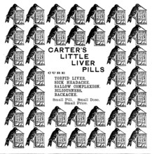 Advertisement for Carter's Little Liver Pills, 1895. Creator: Unknown.