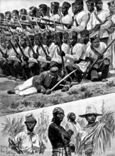 The Troubles in Madagascar: types of native soldiery, 1895. Creator: George Meisenbach.