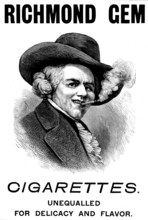 Advertisement for Richmond Gem Cigarettes, 1895. Creator: Unknown.