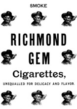 Advertisement for Richmond Gem Cigarettes, 1895. Creator: Unknown.