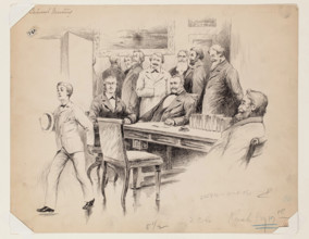 Cabinet Meeting, late 19th century. Creator: Maurice Thompson.