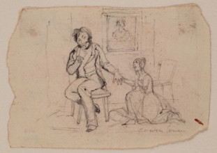 Popping the Question, c1820-1865. Creator: David Claypoole Johnston.