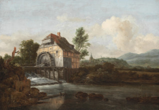 Landscape with a Watermill, c1680. Creator: Jacob van Ruisdael.