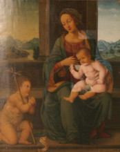 Madonna and Child with the Little St. John Baptist, 15th or 16th century. IMAGE? Creator: Lorenzo di Credi.